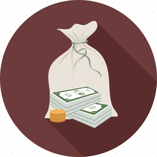 Cash, coins, dollars, money in the bag icon - Download on Iconfinder