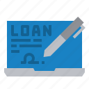 digital, loan, bill, document, finance, quotation, laptop, technology, financial