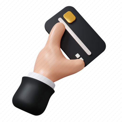 Gesture, hand, credit card, credit, payment, debit, business 3D illustration - Download on Iconfinder