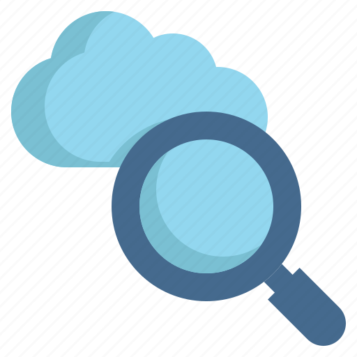 Cloud, storage, database, check, search, finding, magnifying icon - Download on Iconfinder