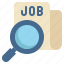 job, newspaper, personal, search, finding, magnifying