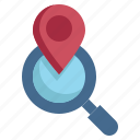 location, pin, map, finding, search, magnifying, glass