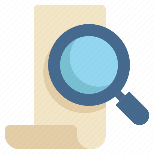 Receipt, paper, search, finding, magnifying, glass icon - Download on Iconfinder