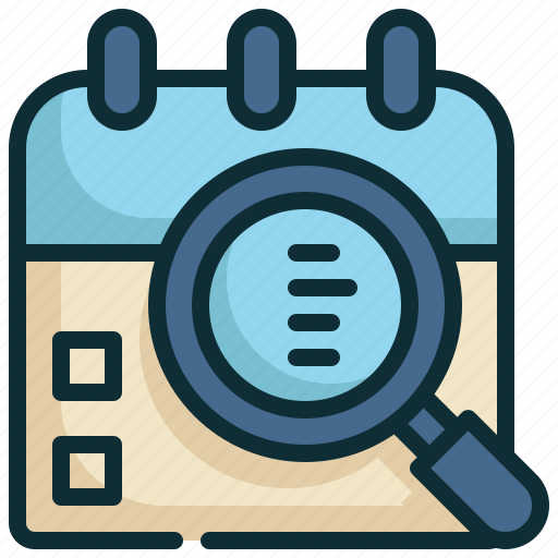 Calendar, date, search, finding, magnifying icon - Download on Iconfinder