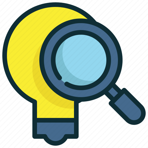 Light, bulb, idea, creative, search, finding, magnifying icon - Download on Iconfinder