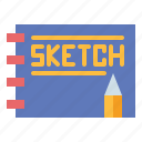 drawing, notebook, pencil, sketch