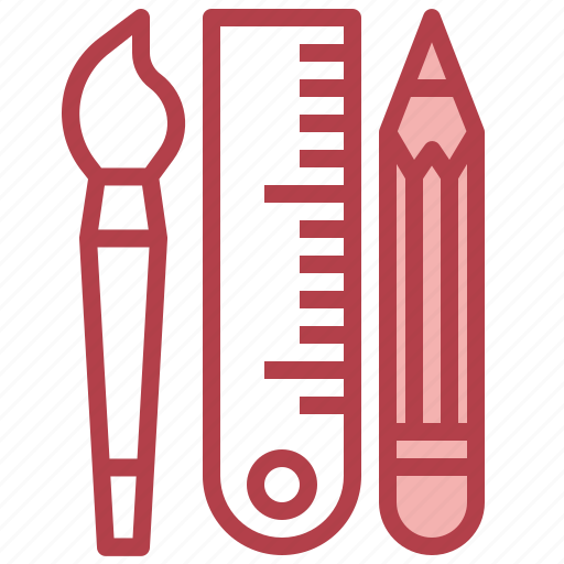 Tools, ruler, pencil, brush icon - Download on Iconfinder