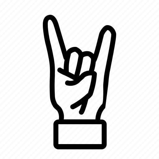 Devil horns, finger, hand, heavy metal icon - Download on Iconfinder