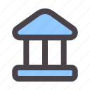 bank, building, government, column, architecture, and, city