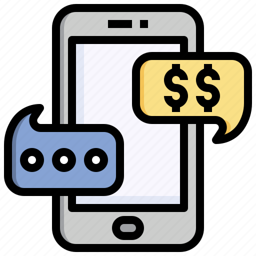 Chat, bubble, dollar, smartphone, finance icon - Download on Iconfinder
