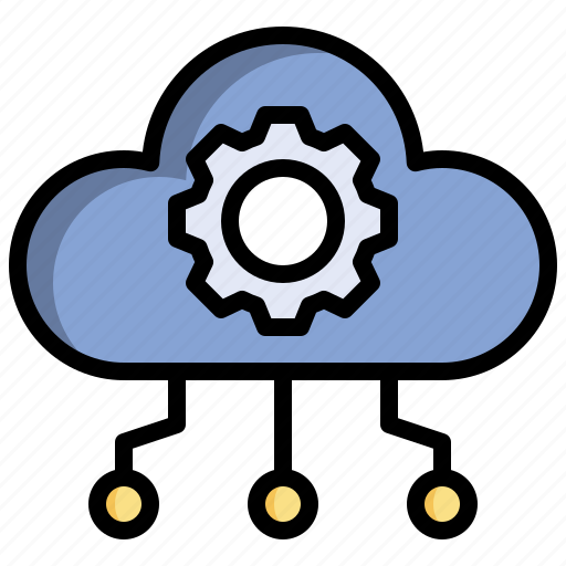 Saas, cloud, service, settings, networking, development icon - Download on Iconfinder