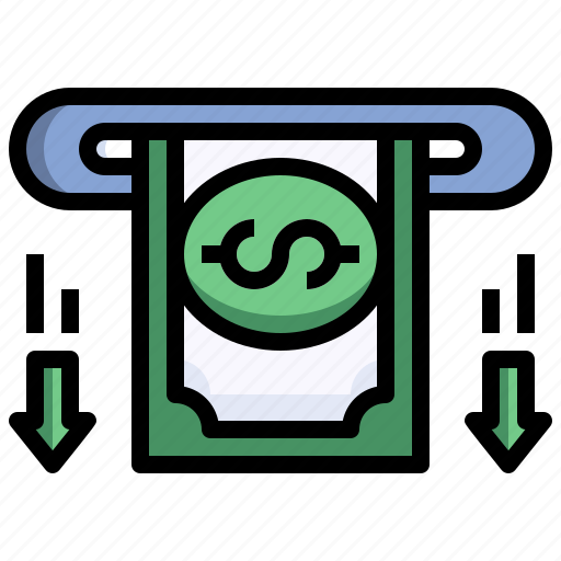 Withdraw, atm, machine, banknote, payment, money icon - Download on Iconfinder