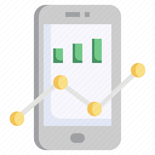 Analytics, statistics, profit, bar, chart, smartphone icon - Download on Iconfinder