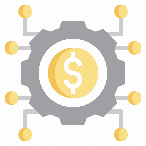 Management, currency, gear, dollar, finance icon - Download on Iconfinder