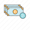 bills, bitcoin, blockchain, currency, dollar, money, notes