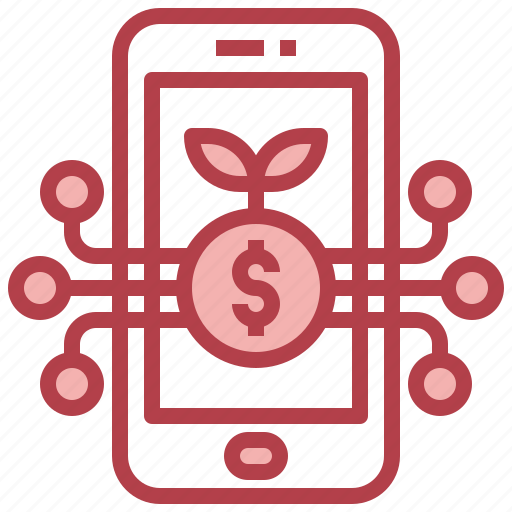 Growth, investment, currency, bank, smartphone icon - Download on Iconfinder