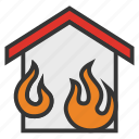 burning, fire, firefighter, flame, house