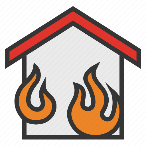 Burning, fire, firefighter, flame, house icon - Download on Iconfinder