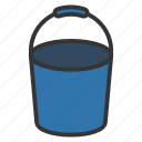 bucket, color, firefighter, pail, water