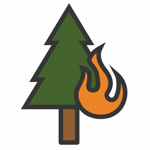 Burn, firefighter, flame, forest, wildfire icon - Download on Iconfinder