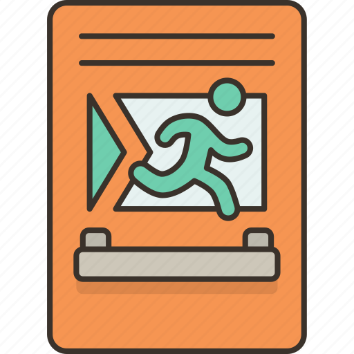 Fire, exit, doors, emergency, safety icon - Download on Iconfinder
