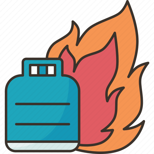 Gas, tank, burning, fire, dangerous icon - Download on Iconfinder