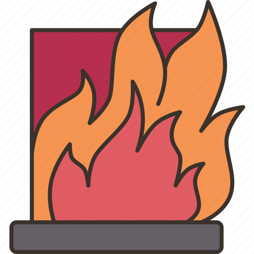 Window, fire, flames, dangerous, glow icon - Download on Iconfinder