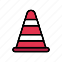 block, cone, hurdles, road, safety