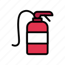 cylinder, extinguisher, fire, safety, sand