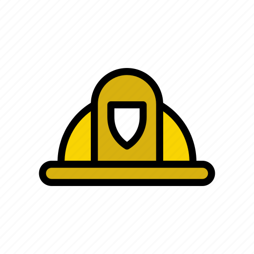 Firefighter, helmet, protection, safety, shield icon - Download on Iconfinder