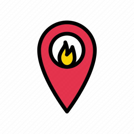 Fire, location, map, marker, pointer icon - Download on Iconfinder