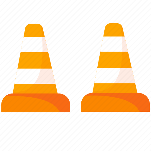 Cones, cone, warning, emergency, danger, fireman, fire department icon - Download on Iconfinder
