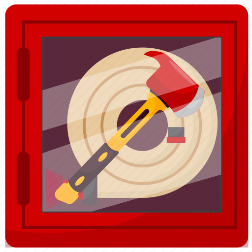 Fire hose, hose, water hose, fire safety, firefighter, equipment, emergency icon - Download on Iconfinder