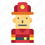 firefighter, fireman, job, security 