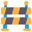 barrier, caution, obstacle, road, block, no, entry 