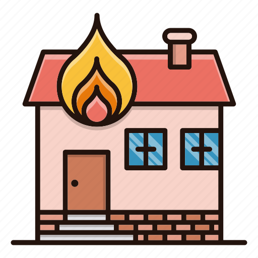 Estate, fire, home, house icon - Download on Iconfinder