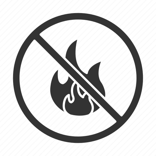 Bonfire, burning, fire, flame, forbidden, no, prohibition icon - Download on Iconfinder