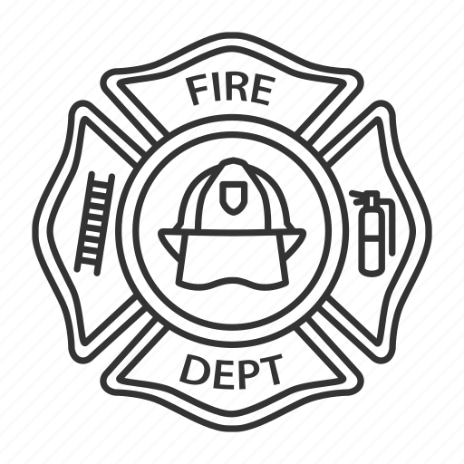 Badge, department, emblem, fire, firefighter, fireman, label icon - Download on Iconfinder
