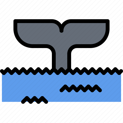 Whale, tail, water, sea, ocean, nature icon - Download on Iconfinder