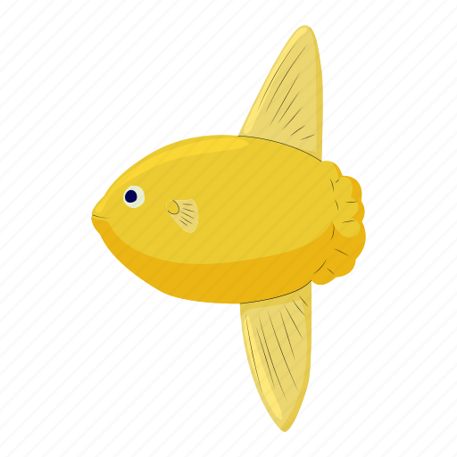 Animal, cartoon, fish, marine, nature, sea, yellow icon - Download on Iconfinder