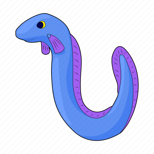 Cartoon, discharge, eel, fish, fun, sea, shock icon - Download on Iconfinder