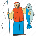 fisherman, fishing, hobby, uncle, fishing industry, outdoor, vacation
