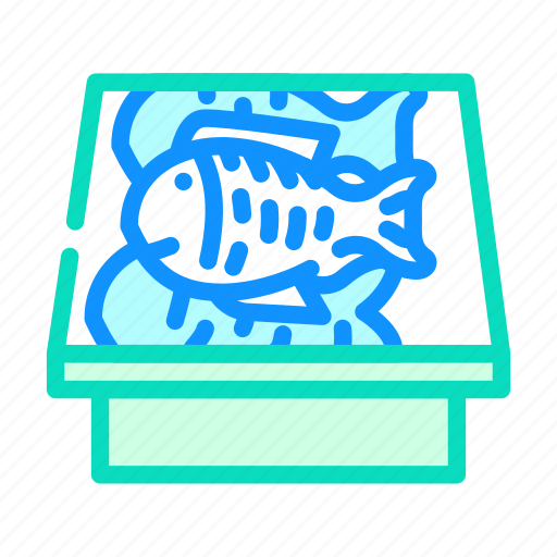 Showcase, fish, market, product, sea, smoking icon - Download on Iconfinder