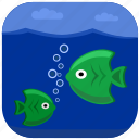 fishes, green, ocean, sea, under, water 