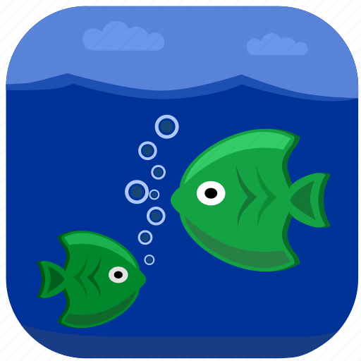 Fishes, green, ocean, sea, under, water icon - Download on Iconfinder