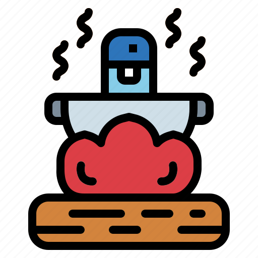 Cauldron, cook, fire, fireplace icon - Download on Iconfinder