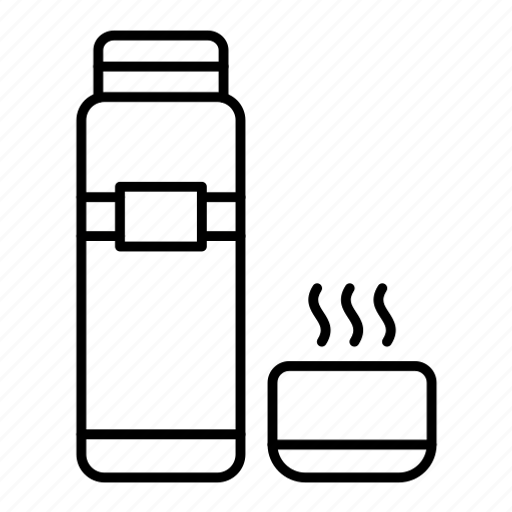 Thermos flask, thermo, thermos bottle, vacuum flask, beverage container, insulated icon - Download on Iconfinder