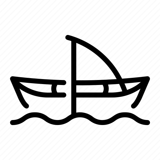 Boat, wood, canoe, ship, paddle, transport, fishing icon - Download on Iconfinder