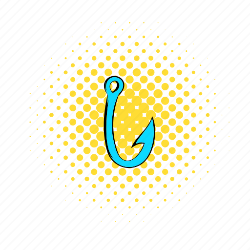 Catch, comics, fish, fishing, hook, metal, sharp icon - Download on Iconfinder
