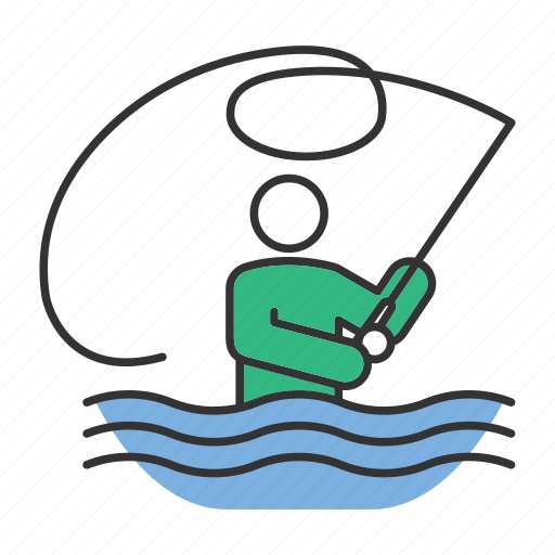 Activity, angler, fisher, fisherman, fishing, rod, tackle icon - Download on Iconfinder